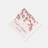Pink Cherry Blossom Blumenzehen Serviette (Ecke)