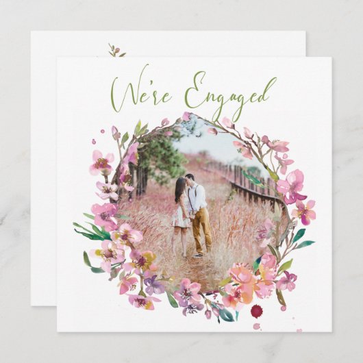 Pink Cherry Blossom Blütenblätter Verlobung hinzuf (Vorne/Hinten)