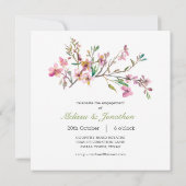 Pink Cherry Blossom Blütenblätter Verlobung hinzuf (Rückseite)