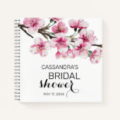 Pink Cherry Blossom Botanisches Brautparty Notizblock (Vorderseite)