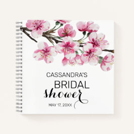 Pink Cherry Blossom Botanisches Brautparty Notizblock