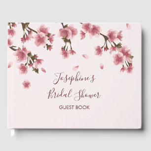 Pink Cherry Blossom Brautparty Gästebuch