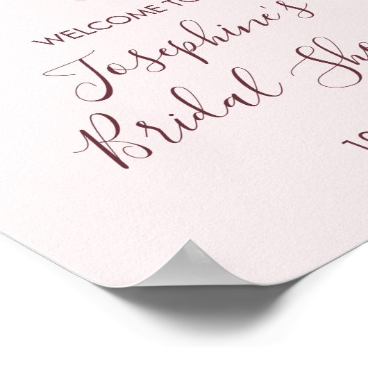 Pink Cherry Blossom Brautparty Poster (Ecke)