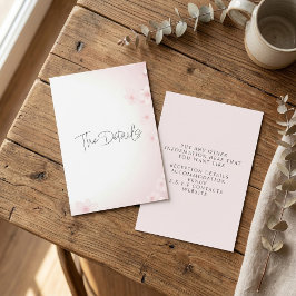 Pink Cherry Blossom Die Details Umschließkarte Begleitkarte