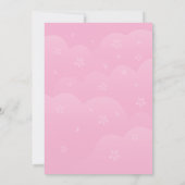 Pink Cherry Blossom Einige Sonnenblumen Kindergebu Einladung (Rückseite)