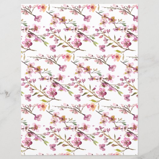 Pink Cherry Blossom Elegante Flora Bridal Bingo (Rückseite)