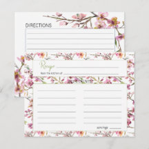 Pink Cherry Blossom Elegante Hochzeitskarte