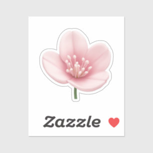 Pink Cherry Blossom Emoji Art Aufkleber