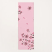 Pink Cherry Blossom Fallende Petals Botanisches Le Yogamatte (Vorderseite)