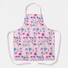 Pink Cherry Blossom Farbenfrohe florale Pickleball Schürze