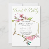 Pink Cherry Blossom Floral Bridal Brunch (Vorderseite)