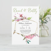 Pink Cherry Blossom Floral Bridal Brunch (Stehend Vorderseite)