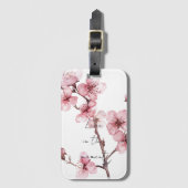 Pink Cherry Blossom Floral Gepäckanhänger (Vorderseite Vertikal)
