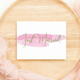 Pink Cherry Blossom Floral Just Married