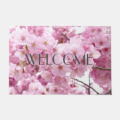 Pink Cherry Blossom Floral Sakura Fußmatte (Vorderseite)