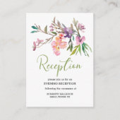Pink Cherry Blossom Floral Wedding Card Begleitkarte (Vorderseite)