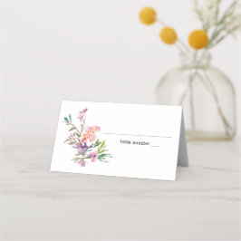 Pink Cherry Blossom Floral Wedding Platzkarte