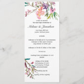 Pink Cherry Blossom Floral Wedding Programm (Vorderseite)