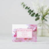 Pink Cherry Blossom - Foto Visitenkarte (Stehend Vorderseite)