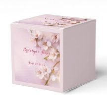 Pink Cherry Blossom Gastgeschenk Hochzeit Box