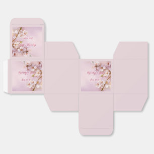 Pink Cherry Blossom Gastgeschenk Hochzeit Box Geschenkschachtel