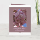 Pink Cherry Blossom Geburtskarte Karte (Rückseite)