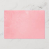 Pink Cherry Blossom Geometric Bridal Display Begleitkarte (Rückseite)