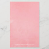 Pink Cherry Blossom Geometric Spring Bridal Bingo (Rückseite)