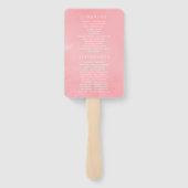 Pink Cherry Blossom Geometric Spring Wedding Fächer (Rückseite)