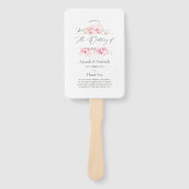 Pink Cherry Blossom Geometric Spring Wedding Fächer (Vorderseite)