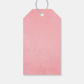 Pink Cherry Blossom Geometric Spring Wedding Geschenkanhänger (Rückseite)