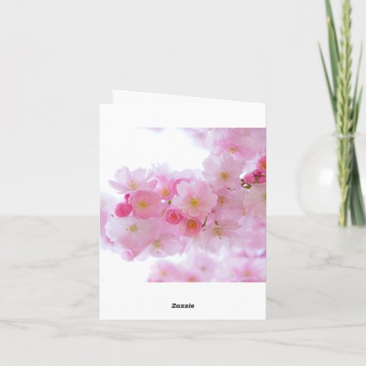 Pink Cherry Blossom - Glücklicher Muttertag Karte (Rückseite)