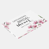 Pink Cherry Blossom Grünes Brautparty Gästebuch (Ecke)