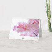 Pink Cherry Blossom | Happy Birthday Karte (Rückseite)