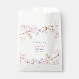 Pink Cherry Blossom in Bloom Garden Bridal Shower Geschenktütchen