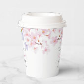 Pink Cherry Blossom in Bloom Garden Bridal Shower Pappbecher (Rechts)