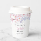 Pink Cherry Blossom in Bloom Garden Bridal Shower Pappbecher (Vorderseite)