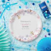 Pink Cherry Blossom in Bloom Garden Bridal Shower Pappteller (Party)