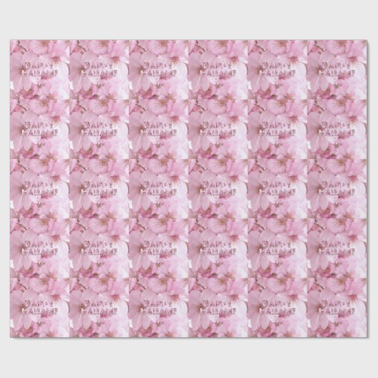 Pink Cherry Blossom Japanisches Festival Happy Han Geschenkpapier (Flach)