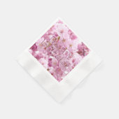 Pink Cherry Blossom Japanisches Festival Happy Han Serviette (Ecke)