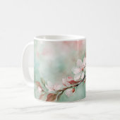 Pink Cherry Blossom Kaffeetasse (Vorderseite Links)