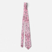 Pink Cherry Blossom Krawatte (Rückseite)