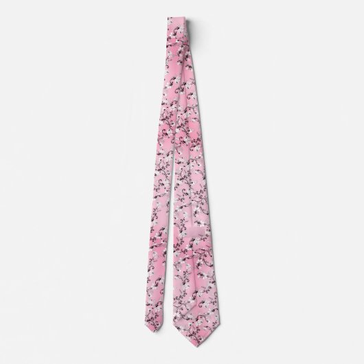 Pink Cherry Blossom Krawatte (Rückseite)