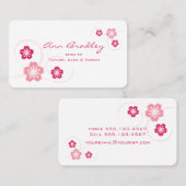 Pink Cherry Blossom Mama Calling Card Telefonnummerkarte (Vorne/Hinten)