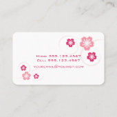 Pink Cherry Blossom Mama Calling Card Telefonnummerkarte (Rückseite)
