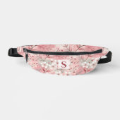 Pink cherry blossom monogram bauchtasche (Vorderseite)