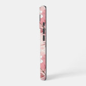 Pink cherry blossom monogram iPhone 16 hülle (Linke Seite)