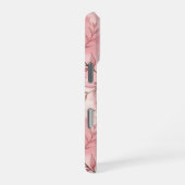 Pink cherry blossom monogram iPhone hülle (Rechte Seite)