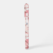 Pink cherry blossom monogram iPhone hülle (Linke Seite)