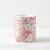 Pink cherry blossom monogram kaffeetasse (Mittel)